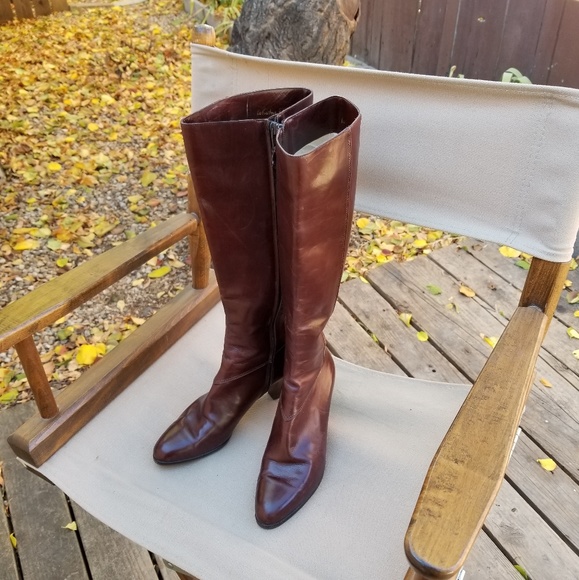 Salvatore Ferragamo Shoes - Salvatore Ferragamo Brown Leather Riding Boots